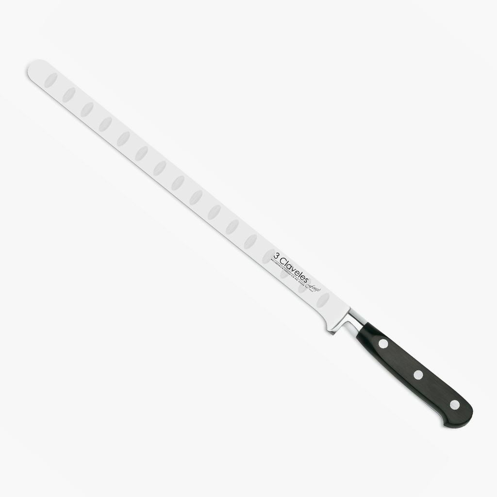 Cuchillo 3 Claveles Jamon/salmón Alveolado 30 cm – Forgé